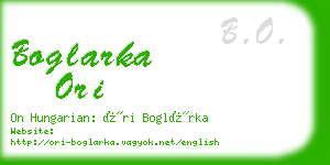boglarka ori business card